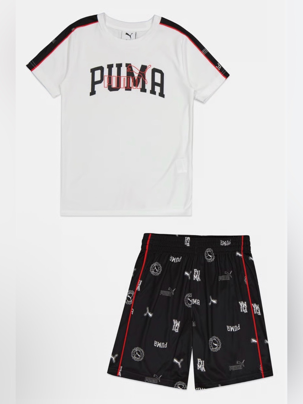 Boys Size 6 Puma 2 Piece Active Set Shirt & Shorts NEW